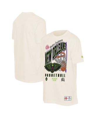 Men's Cream New Orleans Pelicans Oversized City Edition Remix Vintage T-Shirt