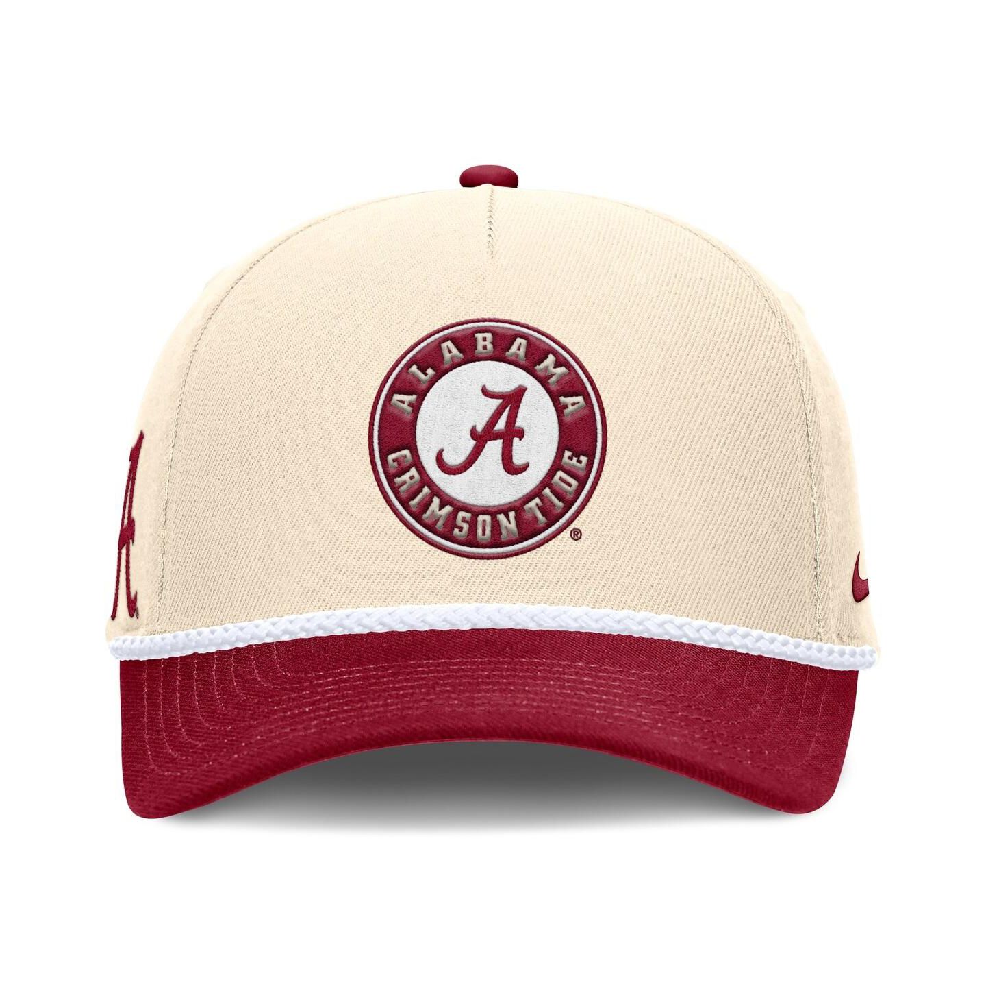 Головной убор Nike Natural Alabama Crimson Tide 2026 Primetime Natural 5-Panel Rope 2-Tone Rise Hat — фото 2