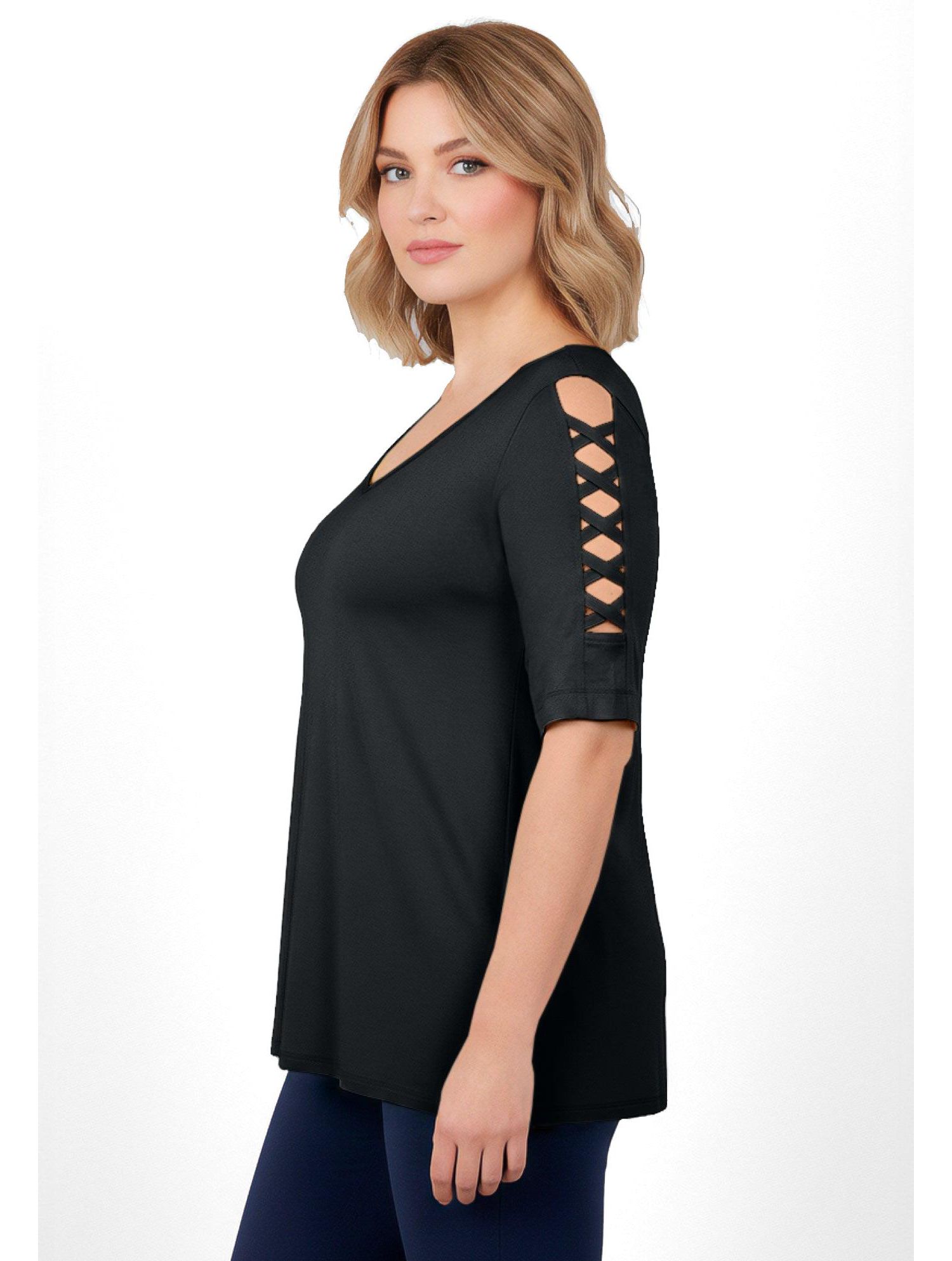 Women's Lattice Sleeve Tunic