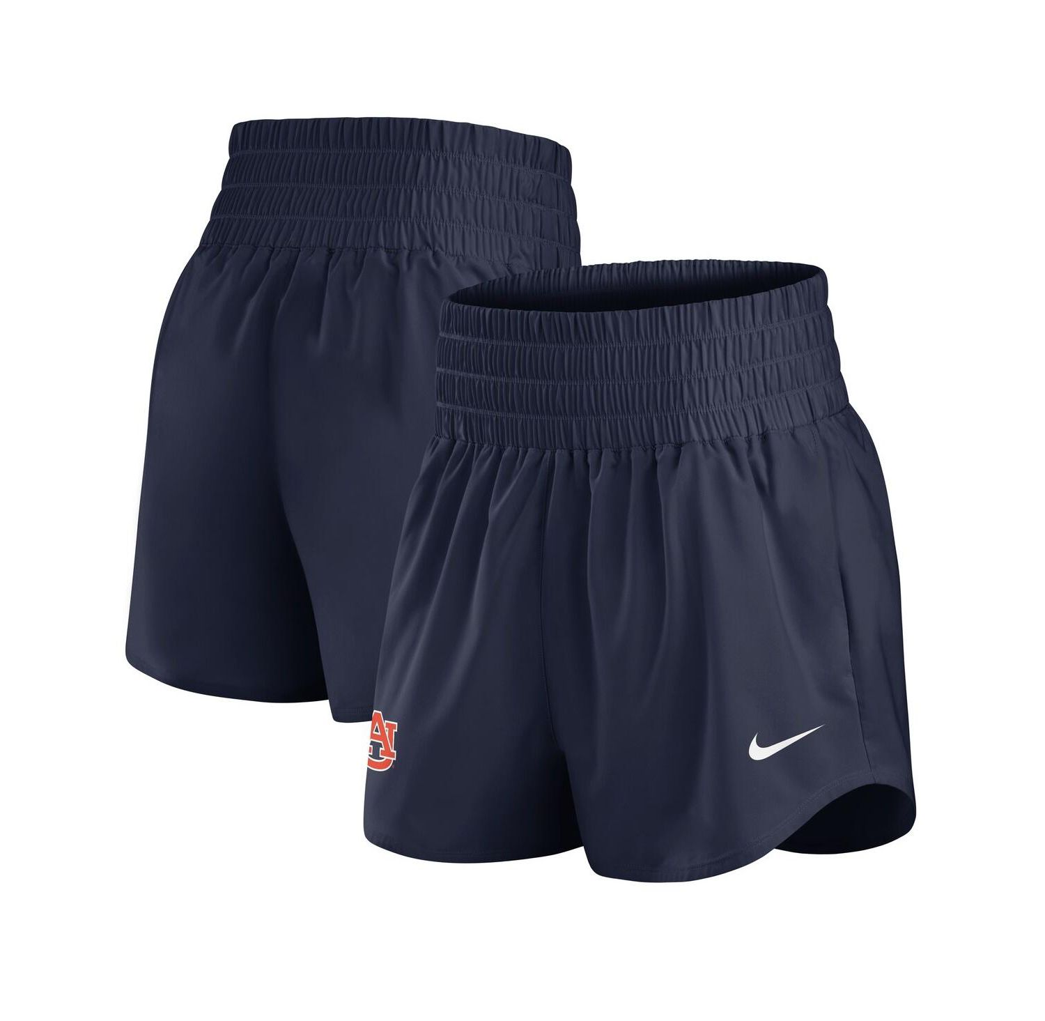 Women's Navy Auburn Tigers Performance One Dri-FIT High-Rise Shorts