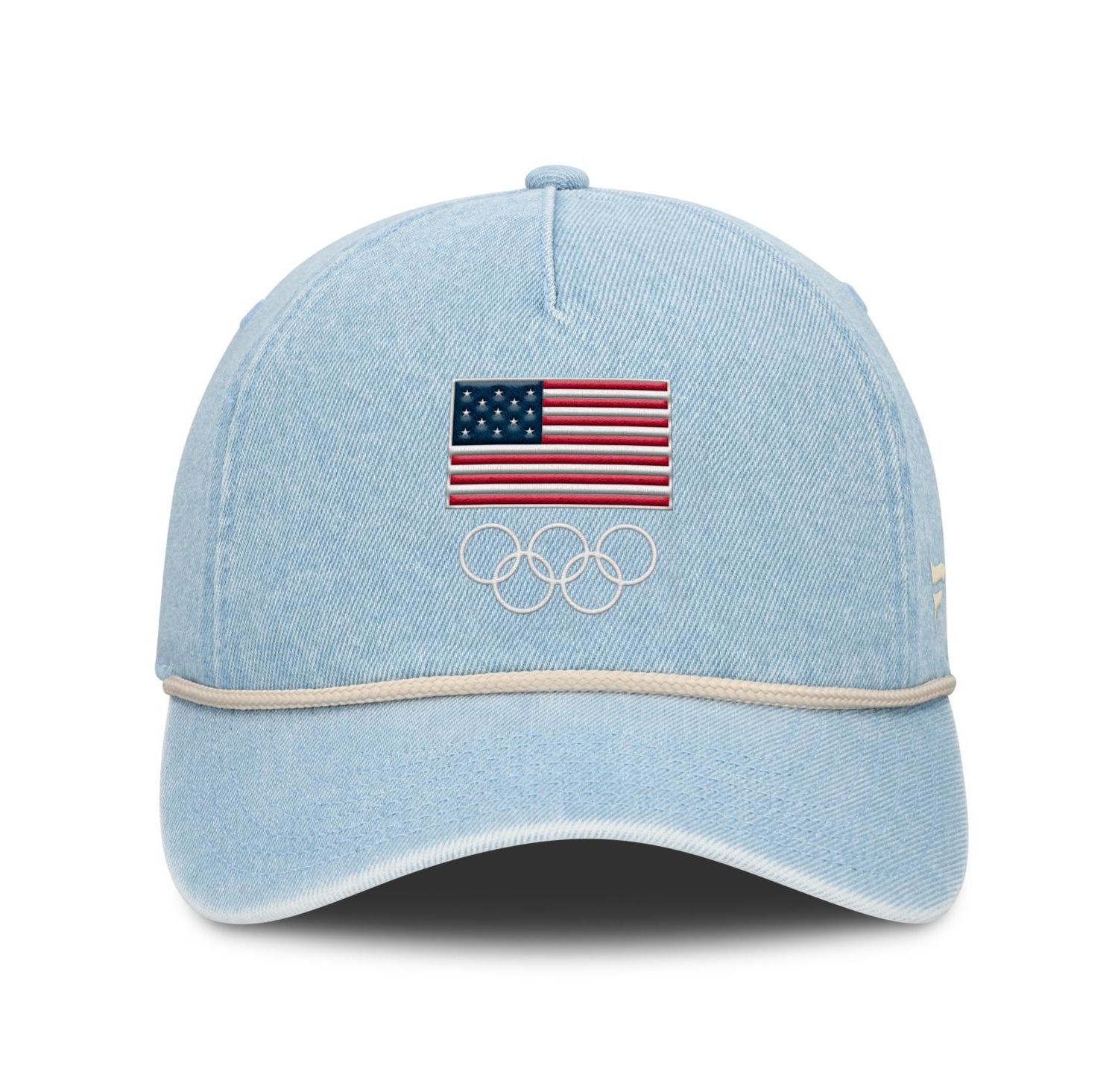 Women's Light Blue Team USA Denim Rope Adjustable Hat