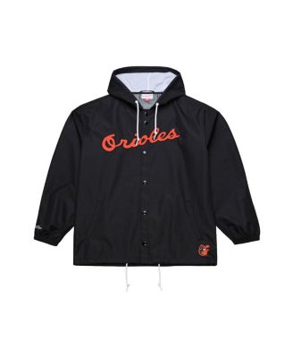 Men's Black Baltimore Orioles Full-Snap Hooded Coaches Jacket