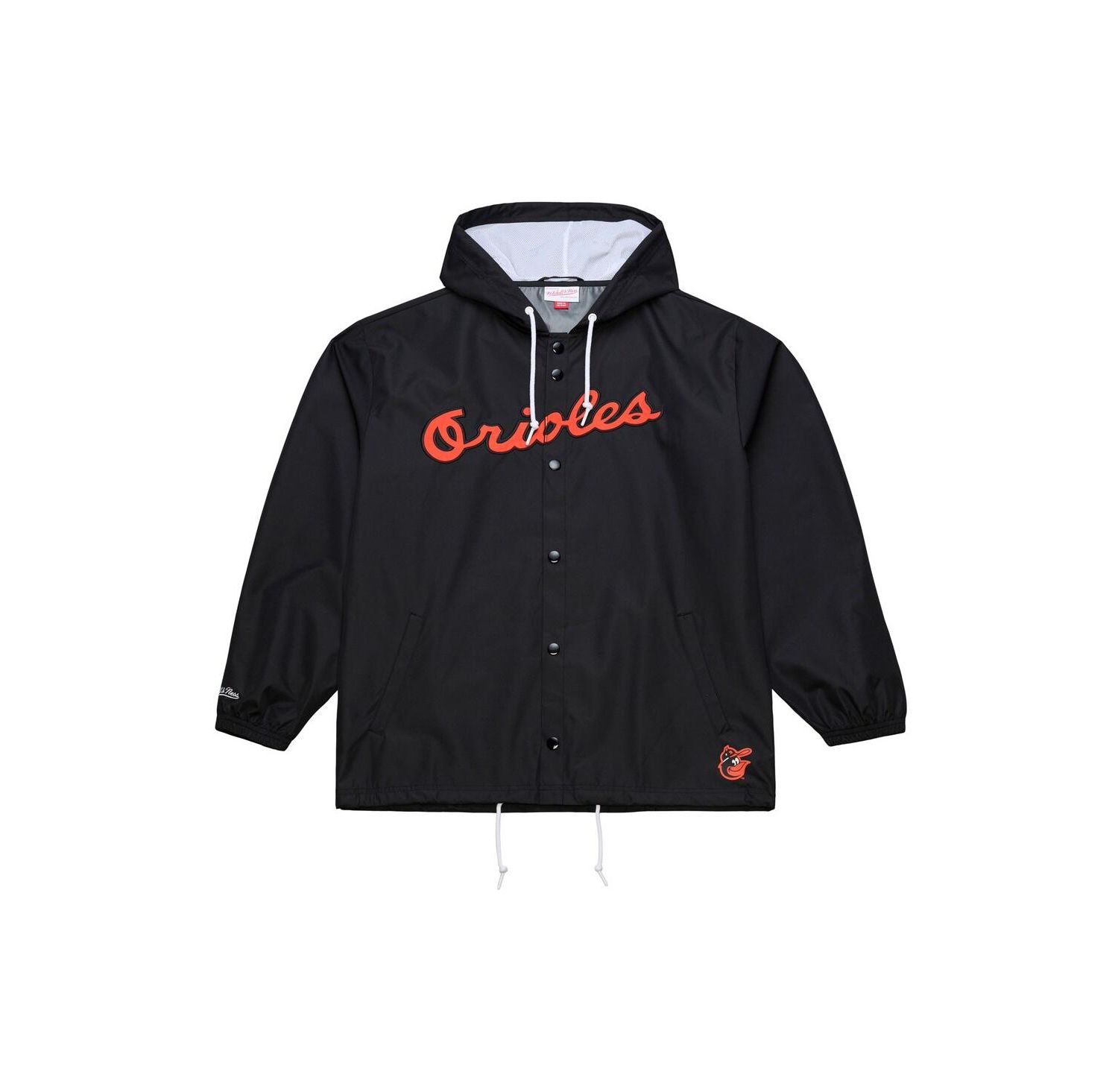 Men's Black Baltimore Orioles Full-Snap Hooded Coaches Jacket
