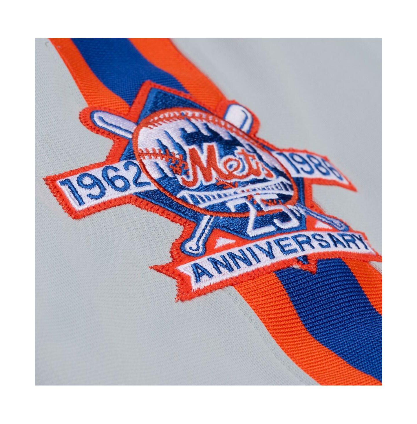 Мужской топ Mitchell & Ness Dwight Gooden White New York Mets 1986 Authentic Jersey — фото 4