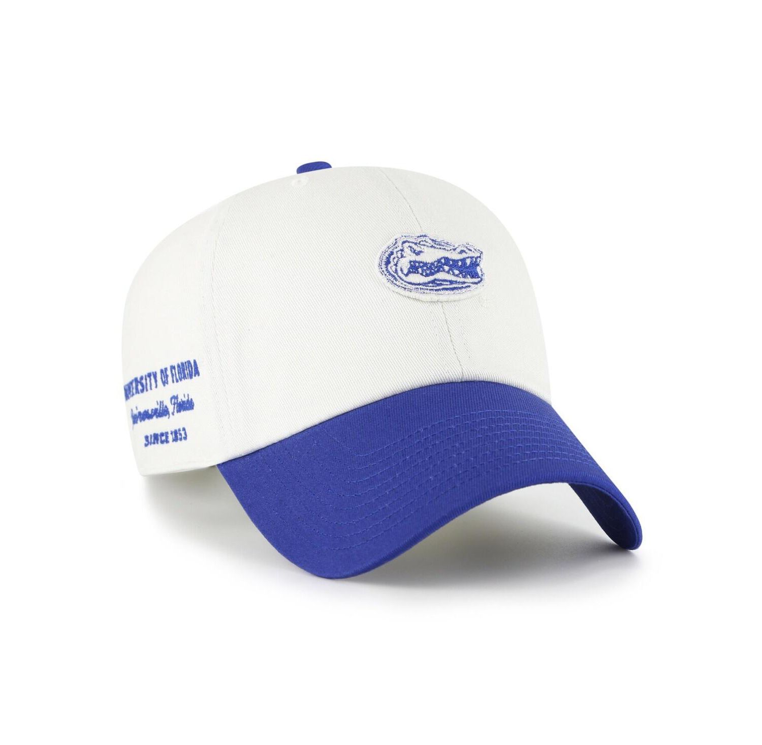 Men's White/Royal Florida Gators Contemporary Basics Two Tone Clean Up Adjustable Hat