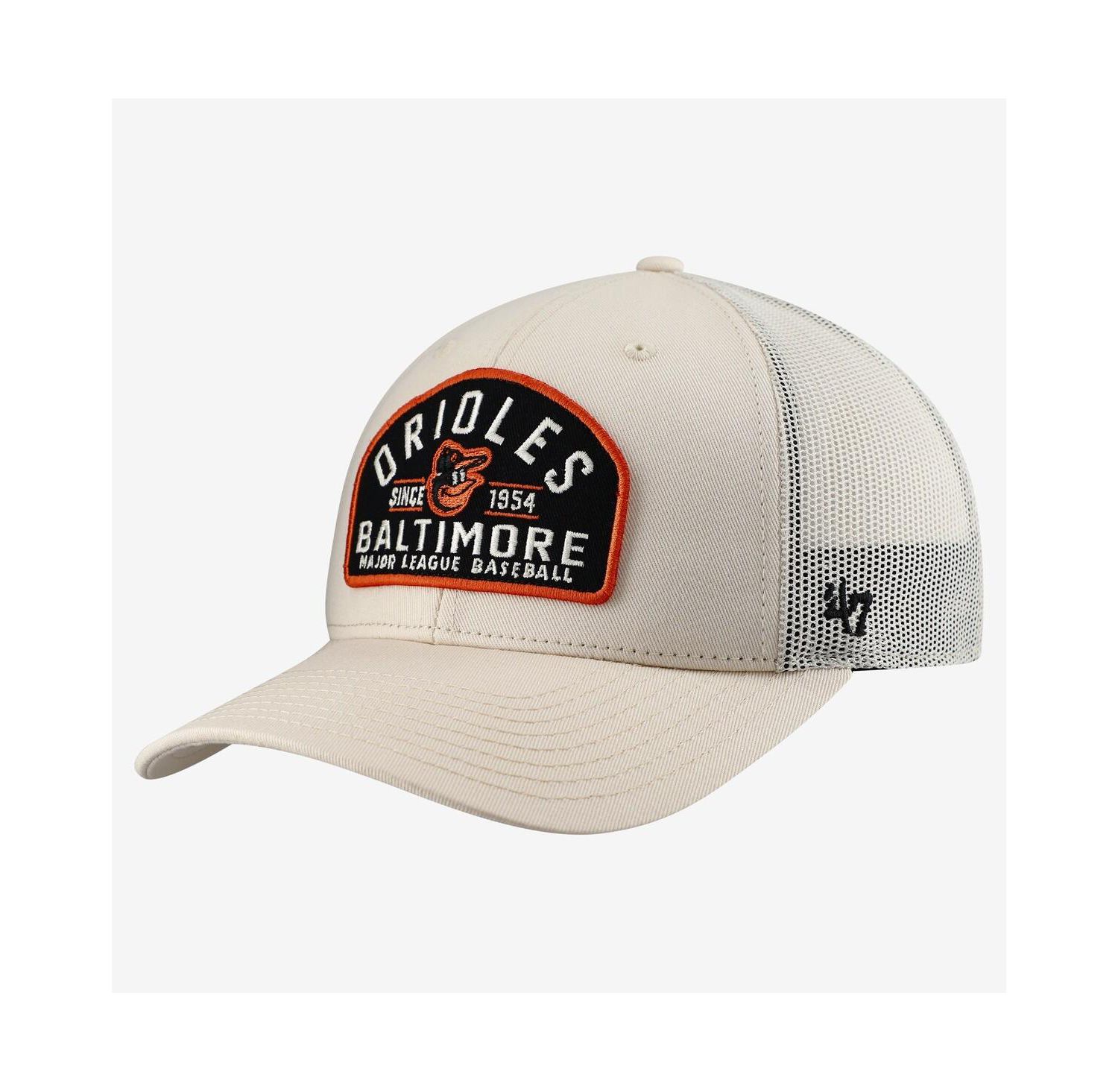 Men's Cream Baltimore Orioles Leland Adjustable Trucker Hat