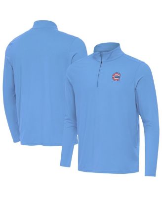 Men's Powder Blue Chicago Cubs Alternate Logo Intent Quarter-Zip Pullover