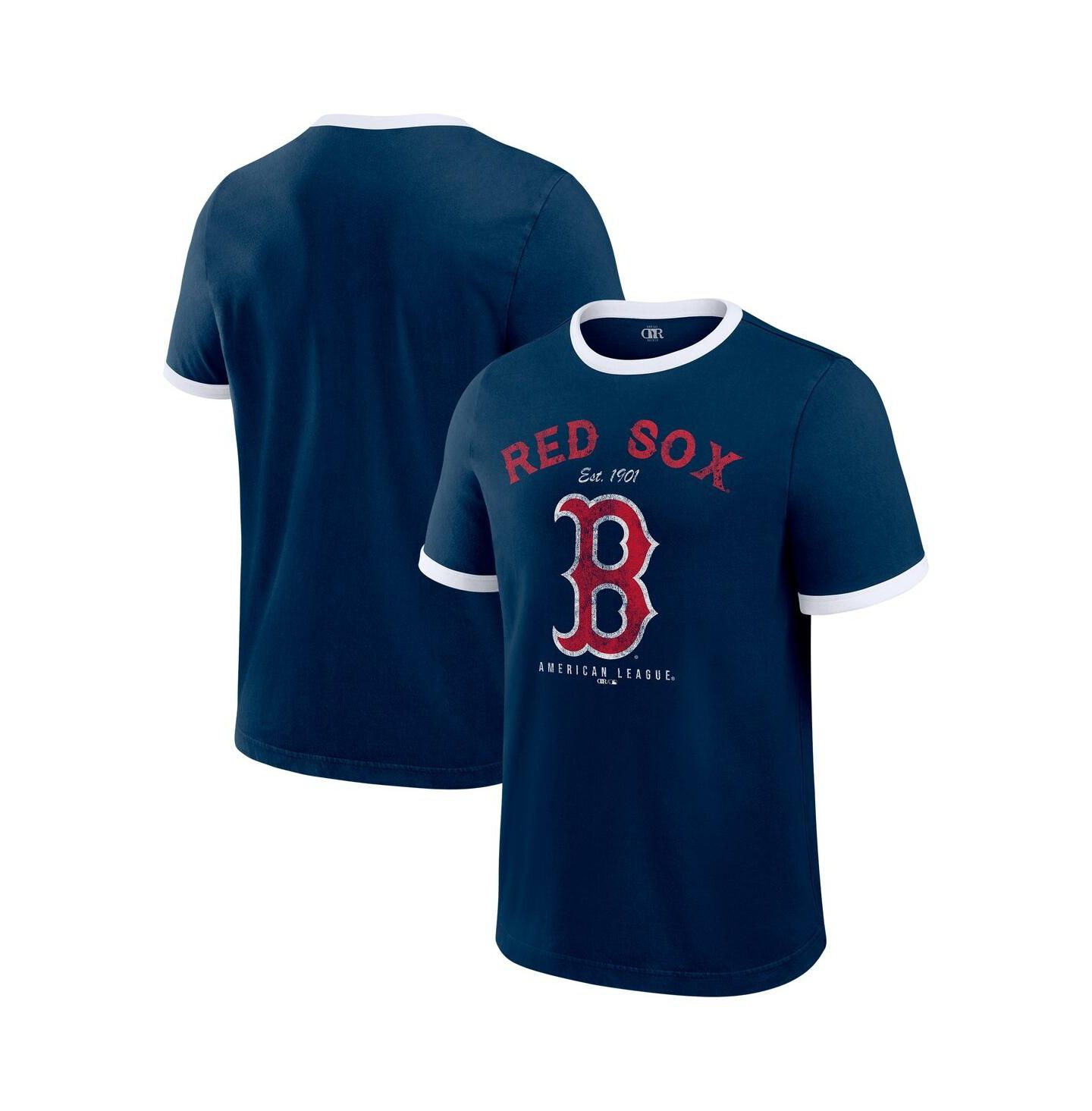 Мужская футболка Fanatics Darius Rucker Collection by Navy Boston Red Sox Washed Ringer — фото 1