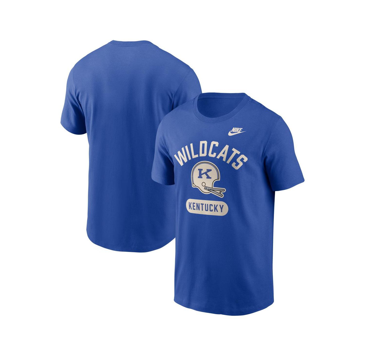 Men's Royal Kentucky Wildcats Legacy Arch Helmet T-Shirt