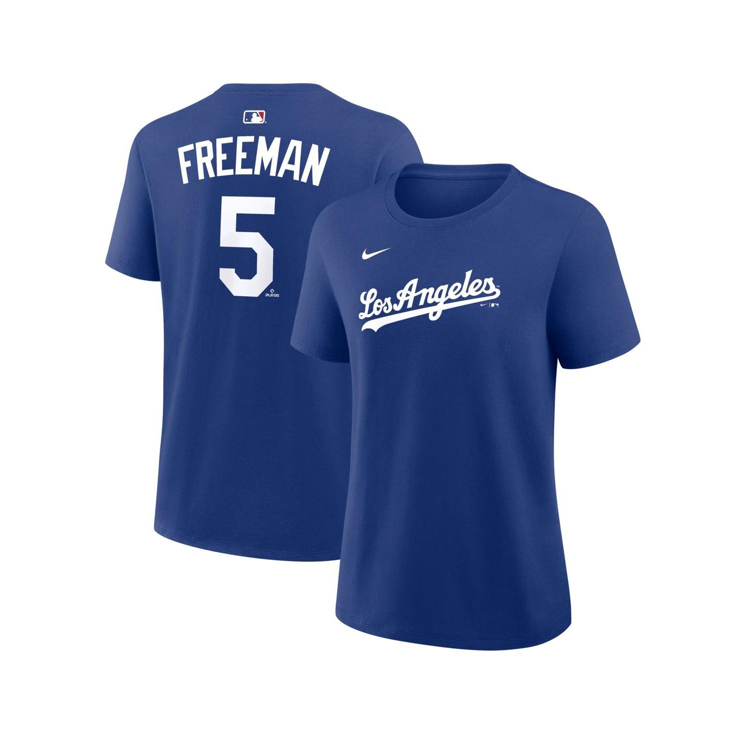 Women's Freddie Freeman Royal Los Angeles Dodgers Name and Number T-Shirt