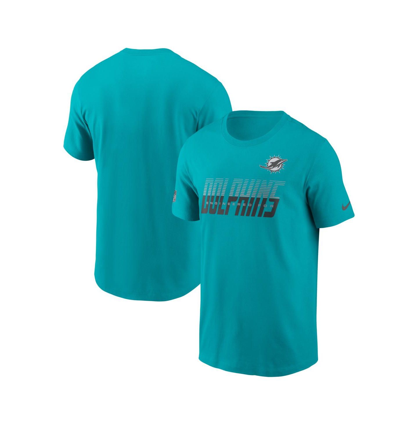 Мужская футболка Nike Aqua Miami Dolphins Sideline Dri-FIT — фото 1