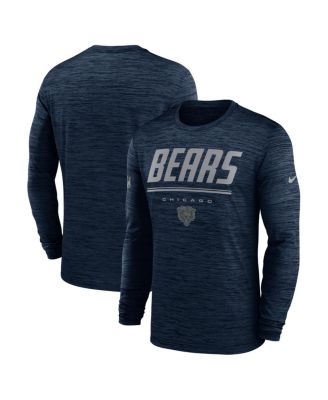 Men's Navy Chicago Bears Sideline Offensive Transition Velocity Dri-FIT Long Sleeve T-Shirt