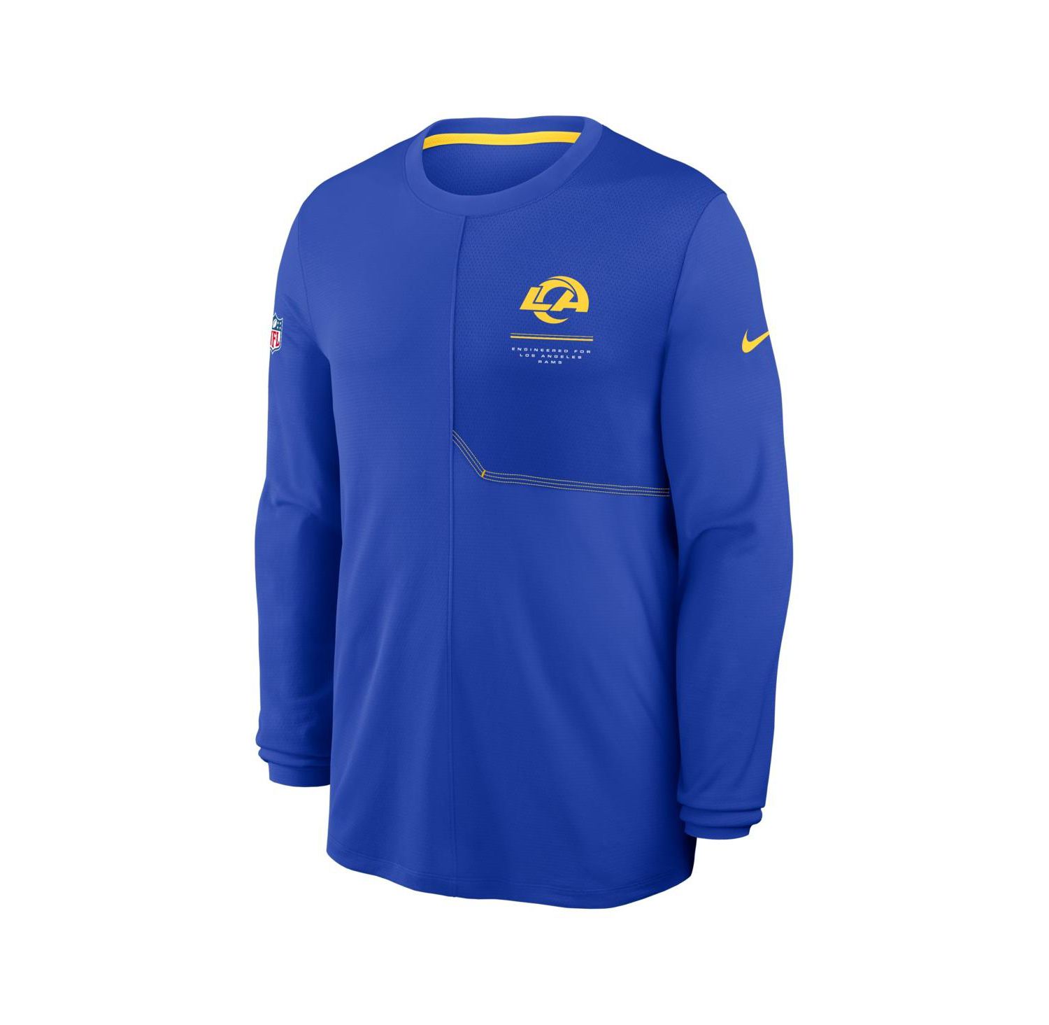 Men's Royal Los Angeles Rams Sideline Coaches UV Dri-FIT Long Sleeve T-Shirt