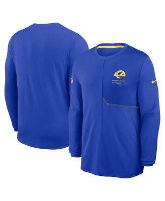 Men's Royal Los Angeles Rams Sideline Coaches UV Dri-FIT Long Sleeve T-Shirt
