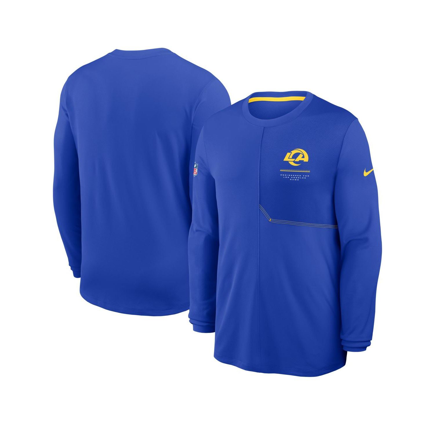 Men's Royal Los Angeles Rams Sideline Coaches UV Dri-FIT Long Sleeve T-Shirt