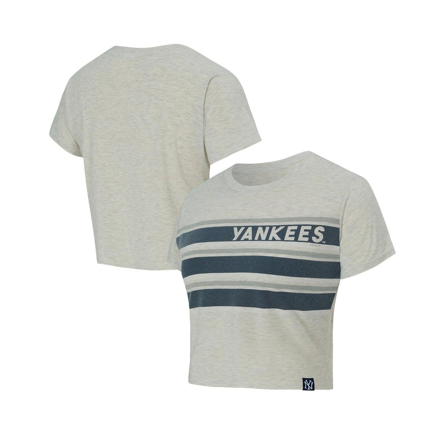 Women's Cream New York Yankees Birch Cropped T-Shirt
