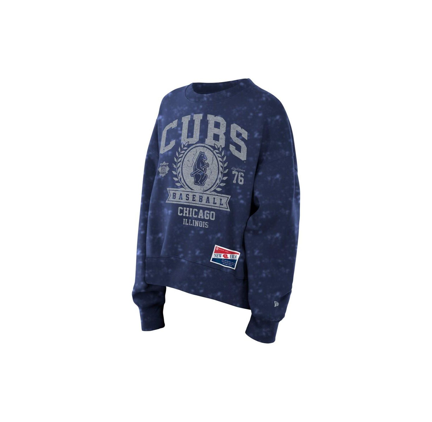 Women's Royal Chicago Cubs Throwback Oversized Boxy Sweatshirt
