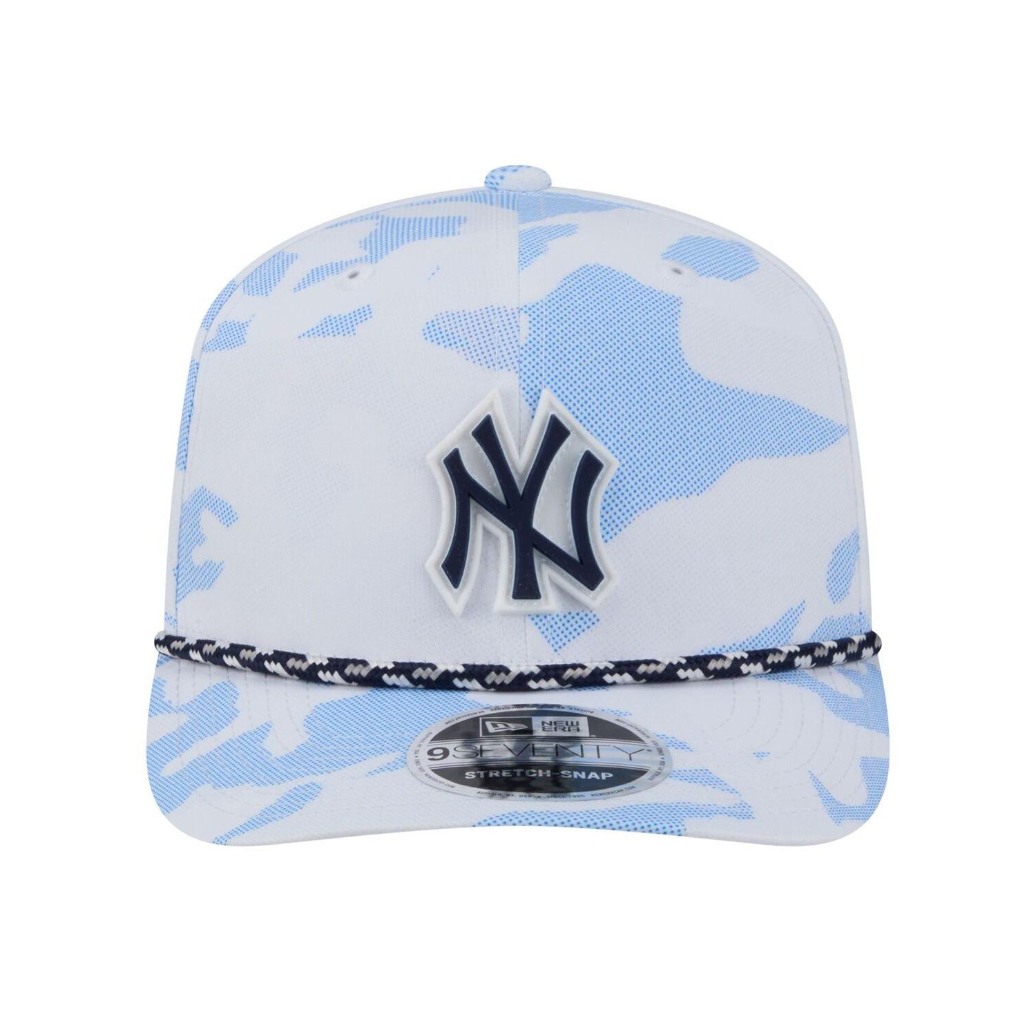Men's White New York Yankees Camo Rope 9SEVENTY Adjustable Hat