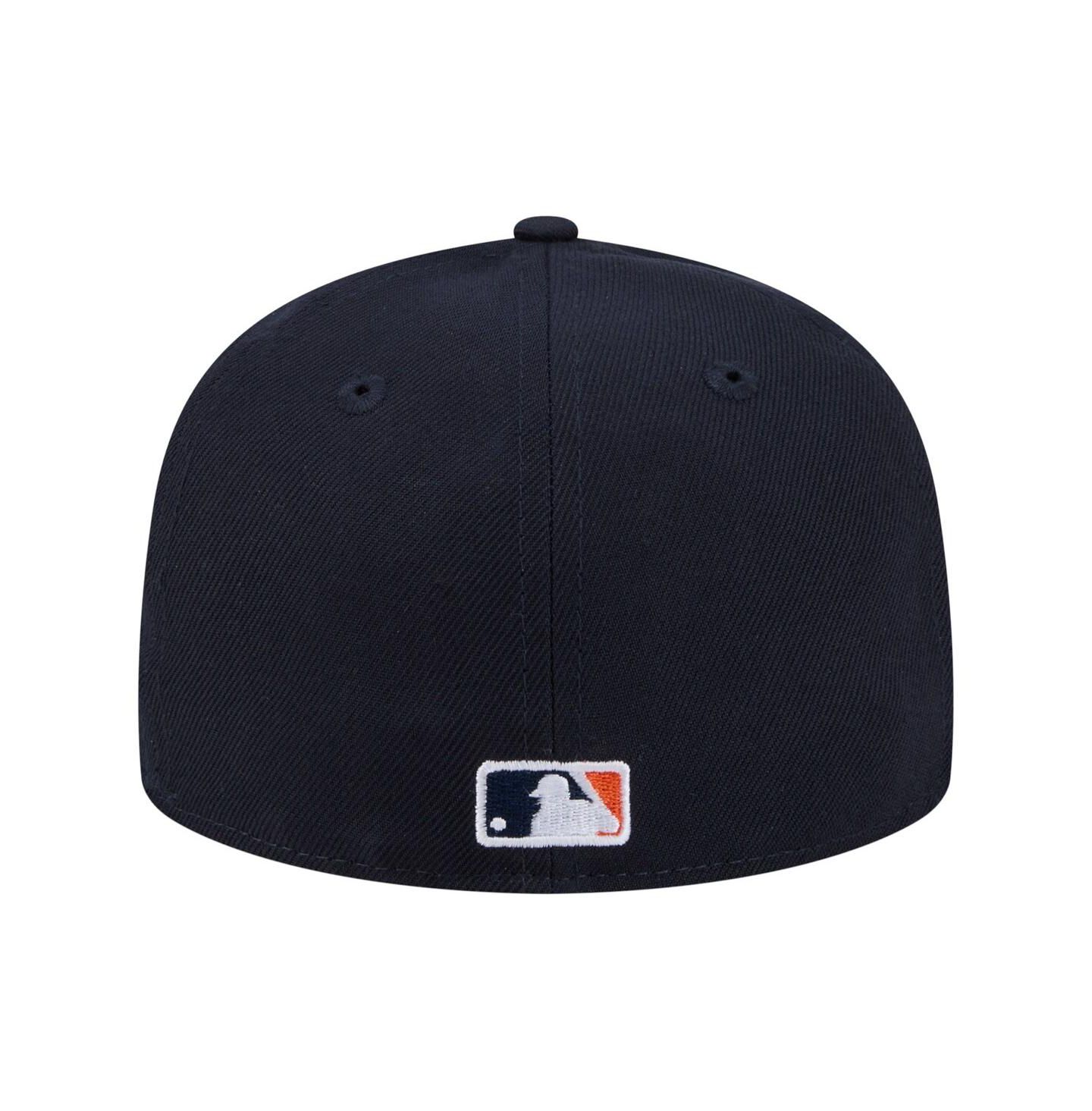 Мужская кепка New Era Navy Detroit Tigers Hidden Hit 59FIFTY Fitted Hat — фото 4