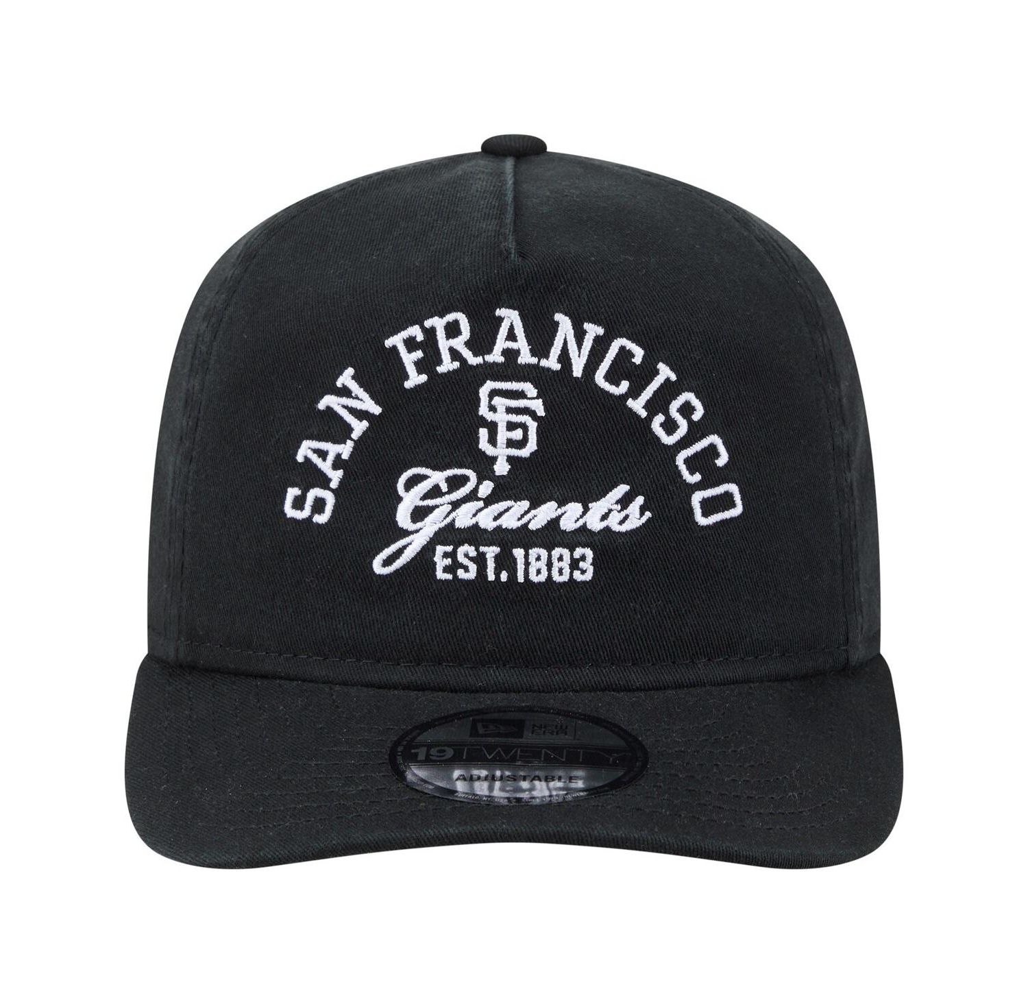 Men's Black San Francisco Giants Stacked 19TWENTY Adjustable Hat