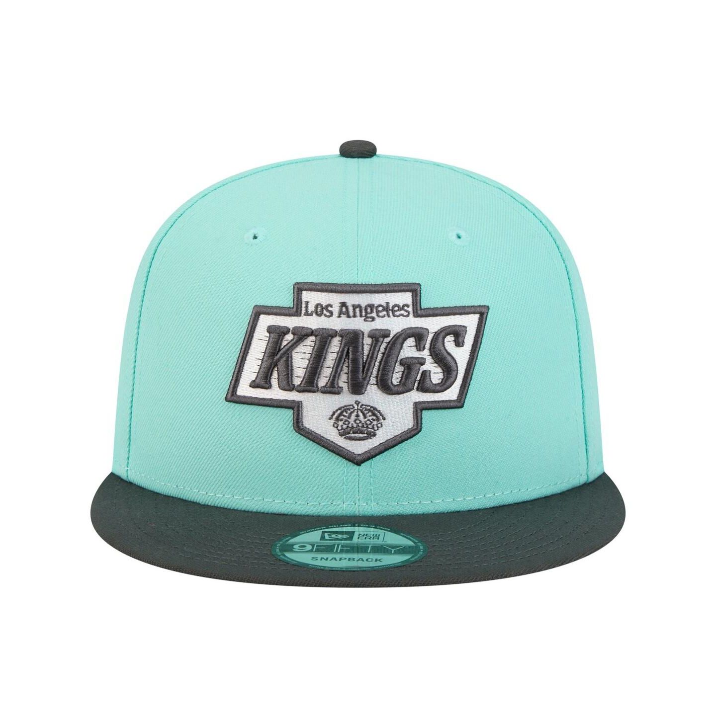 Мужские головные уборы New Era Turquoise/Charcoal Los Angeles Kings Two-Tone Color Pack 9FIFTY Snapback Hat — фото 2