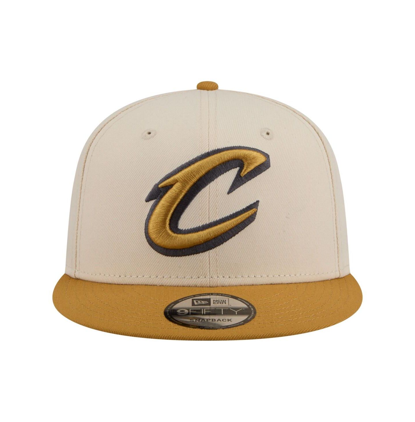Мужские головные уборы New Era Cream/Tan Cleveland Cavaliers Two-Tone Color Pack 9FIFTY Snapback Hat — фото 2