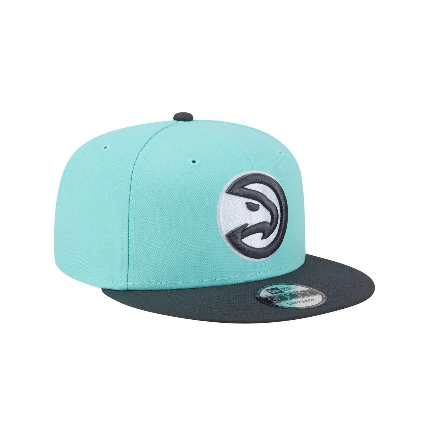 Мужские головные уборы New Era Turquoise/Charcoal Atlanta Hawks Color Pack Two-Tone 9FIFTY Snapback Hat — фото 3
