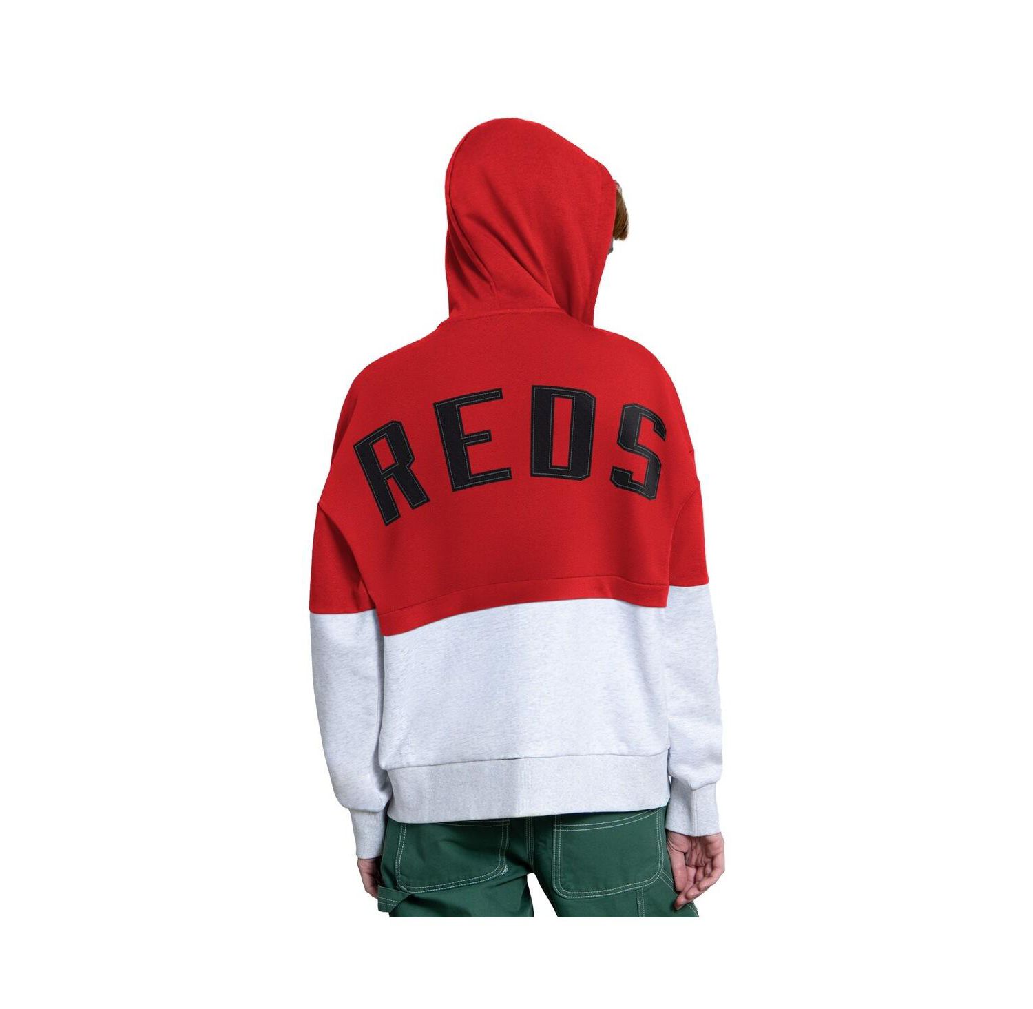 Women's Red/Heather Gray Cincinnati Reds Wishbone Full-Zip Hoodie