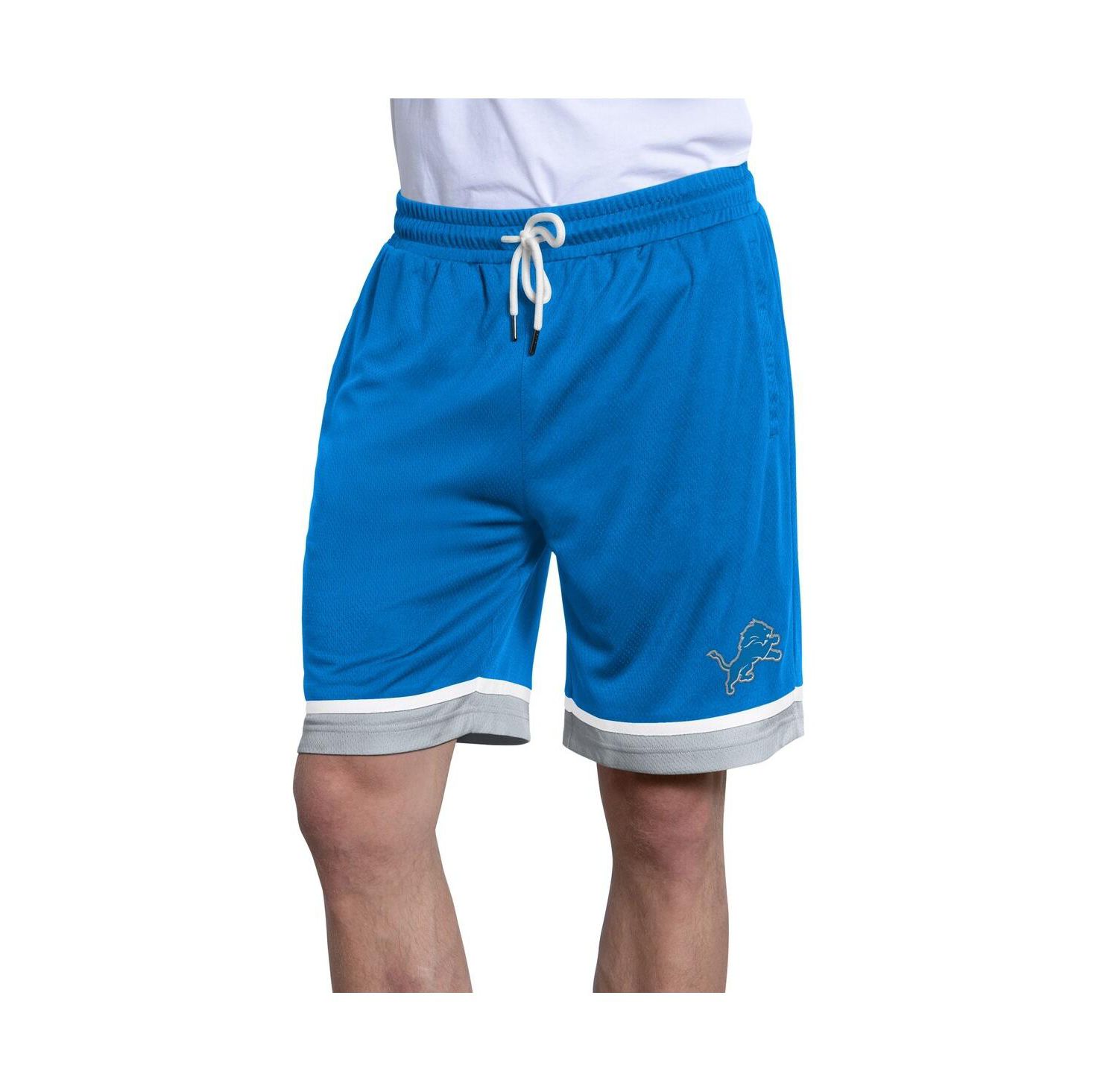 Men's Blue Detroit Lions Power Play Mesh Shorts