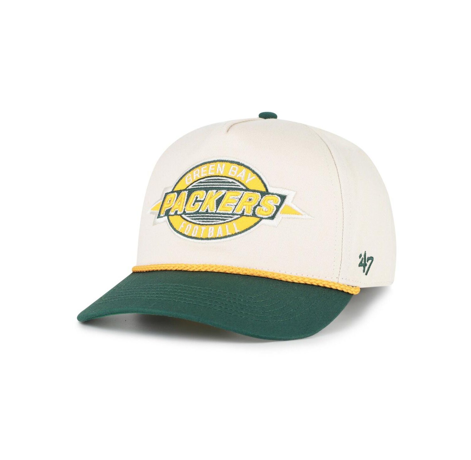 Men's Natural Green Bay Packers Frame Out Two Tone Hitch Adjustable Hat