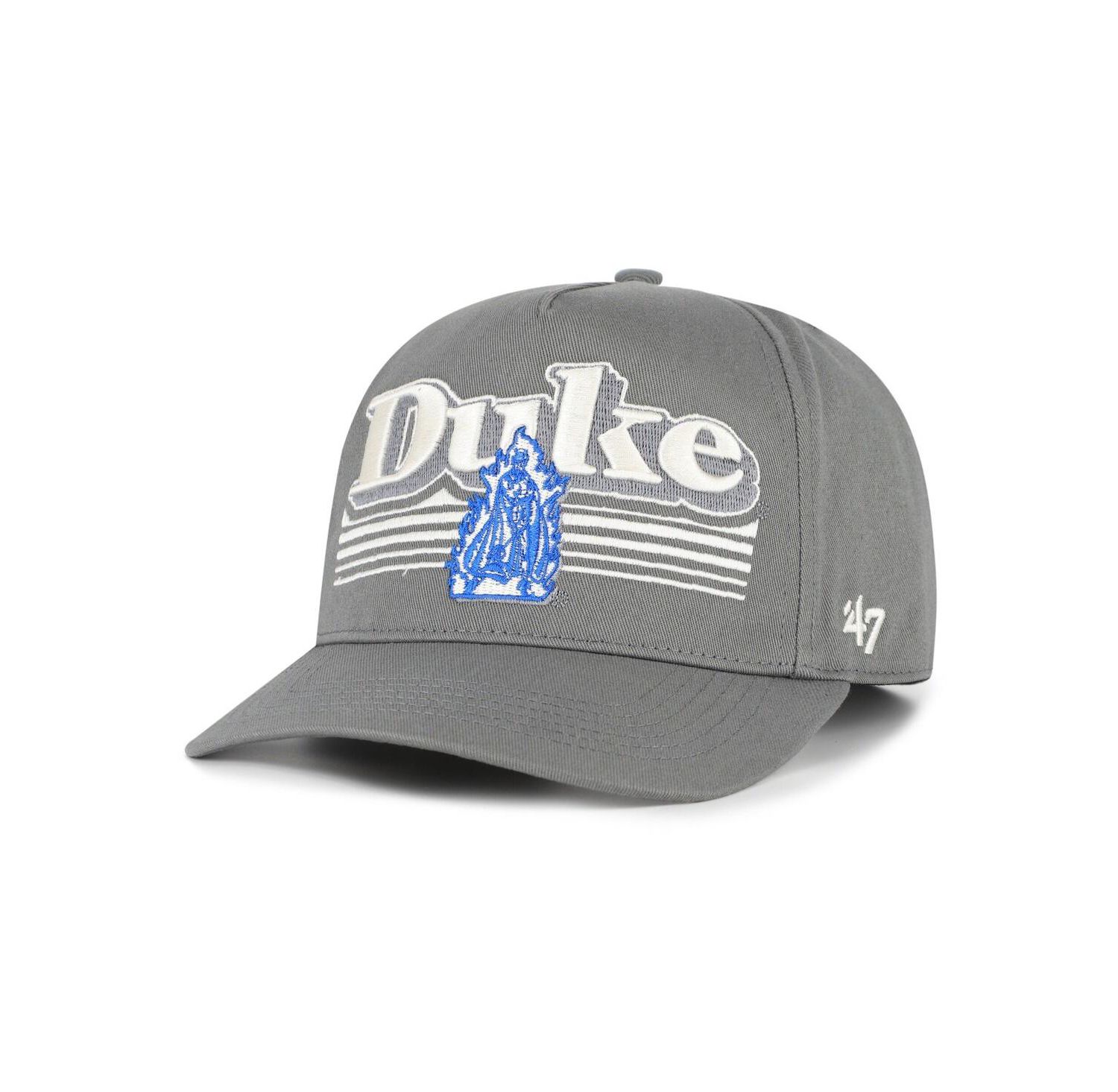 Men's Gray Duke Blue Devils Script Fade Hitch Adjustable Hat