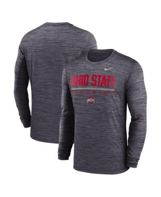Men's Black Ohio State Buckeyes Sideline Velocity Dri-FIT Long Sleeve T-Shirt