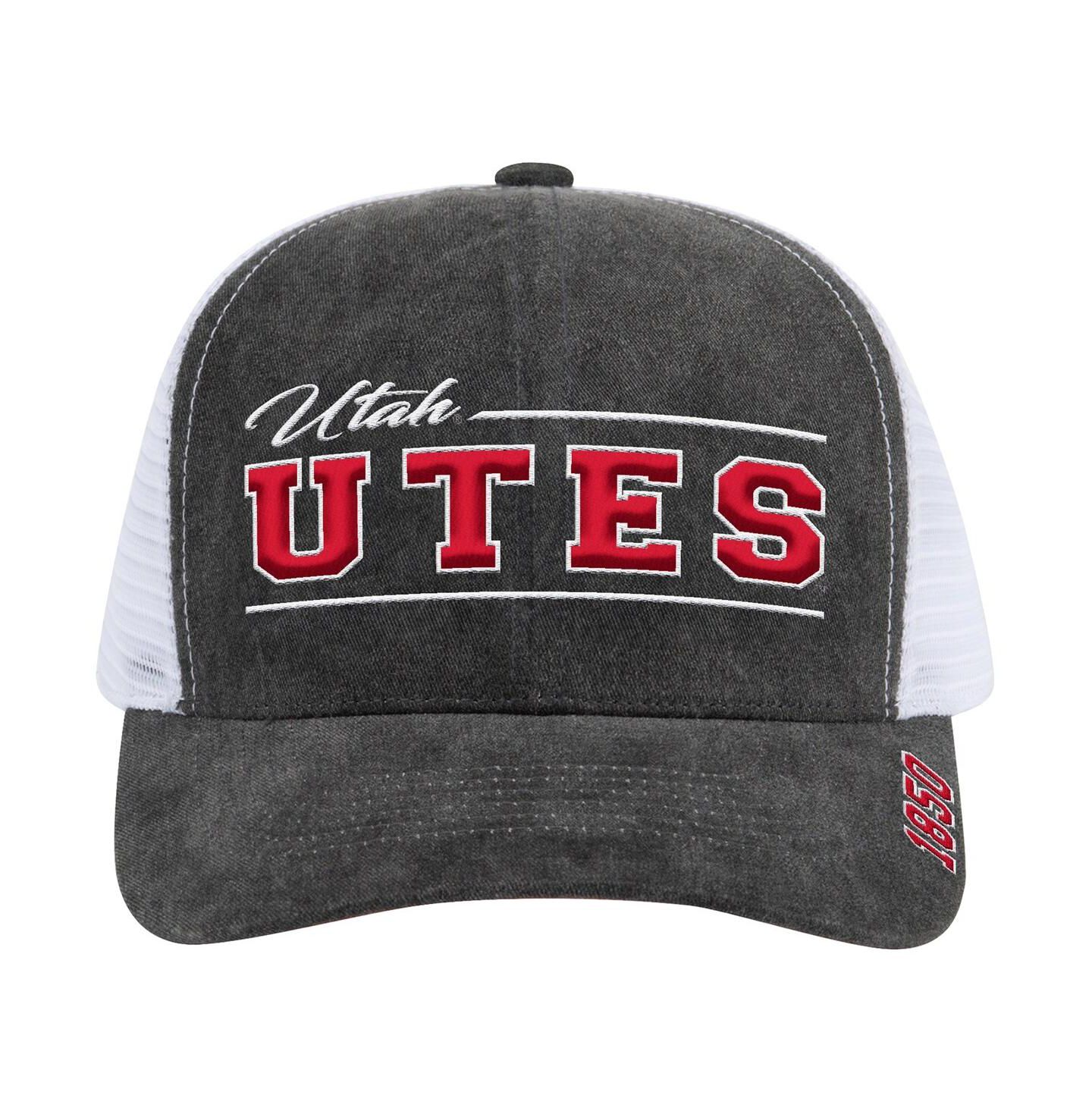 Кепка Colosseum Gray Utah Utes Billy 2400 Adjustable Trucker Hat — фото 2