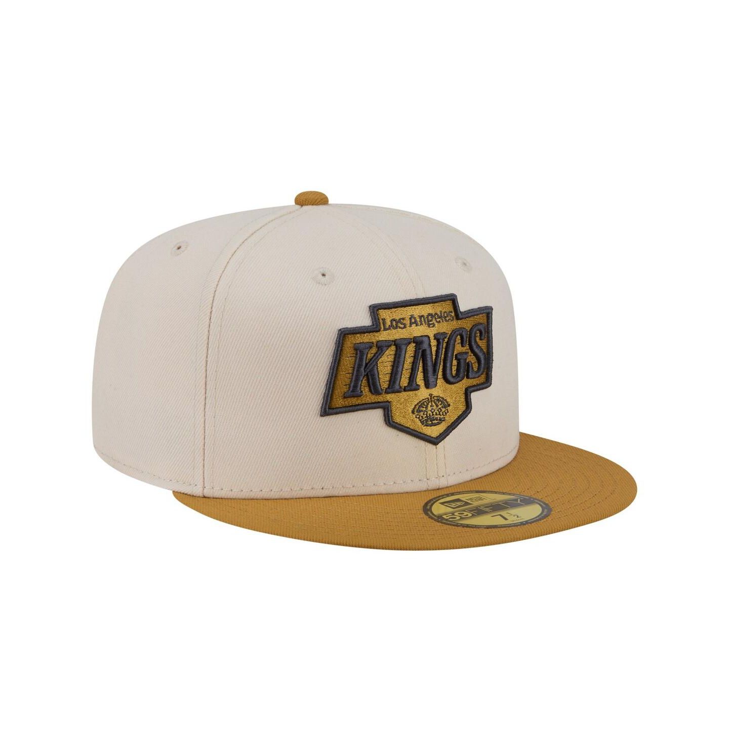 Мужская кепка New Era Cream/Tan Los Angeles Kings Colorpack Two-Tone 59FIFTY Fitted Hat — фото 3