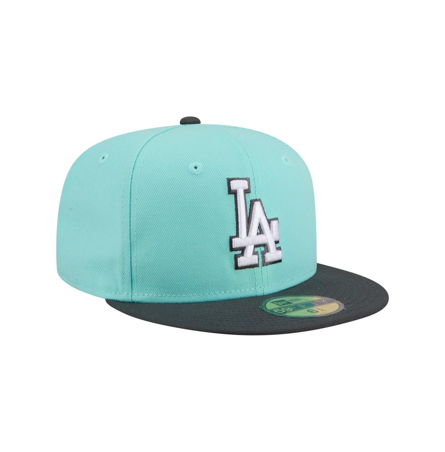 Мужские головные уборы New Era Turquoise/Charcoal Los Angeles Dodgers Two-Tone Color Pack 59FIFTY Fitted Hat — фото 3