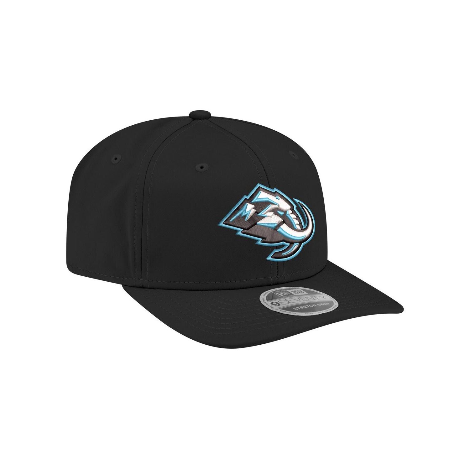 Men's Black Utah Mammoth 9SEVENTY Stretch-Snap Adjustable Hat