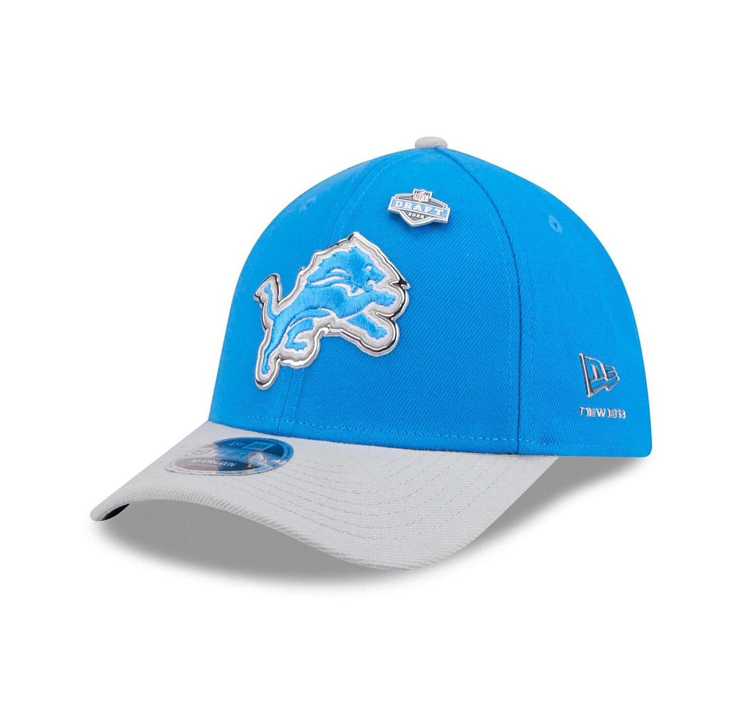 Men's Blue/Silver Detroit Lions 2026 NFL Draft 39THIRTY M-Crown Flex Hat