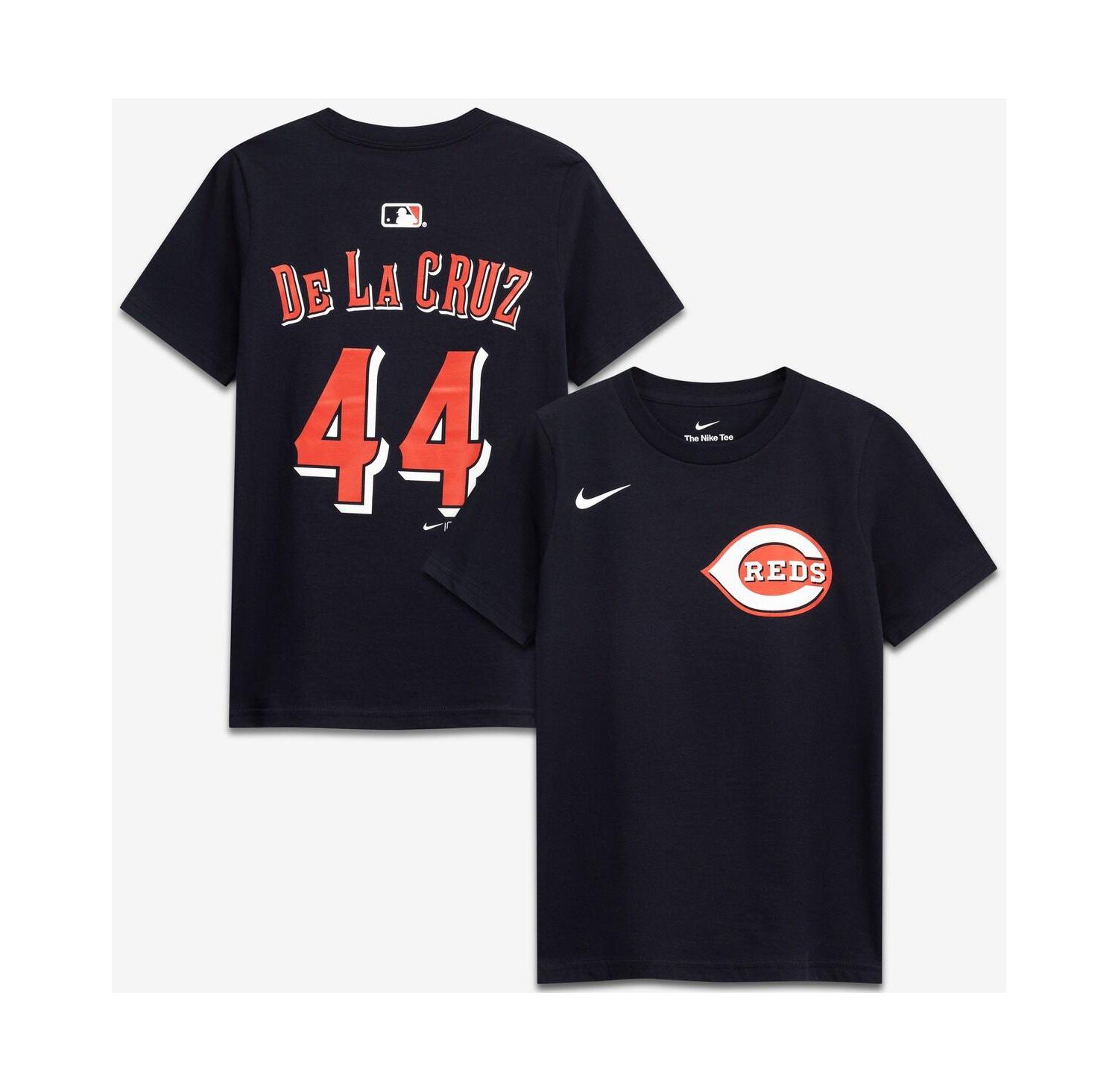 Big Boys and Girls Elly De La Cruz Black Cincinnati Reds Name & Number T-Shirt