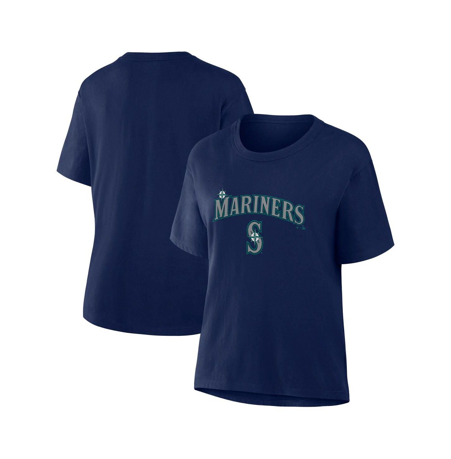 Женская футболка Fanatics Navy Seattle Mariners Lockup Legacy — фото 1