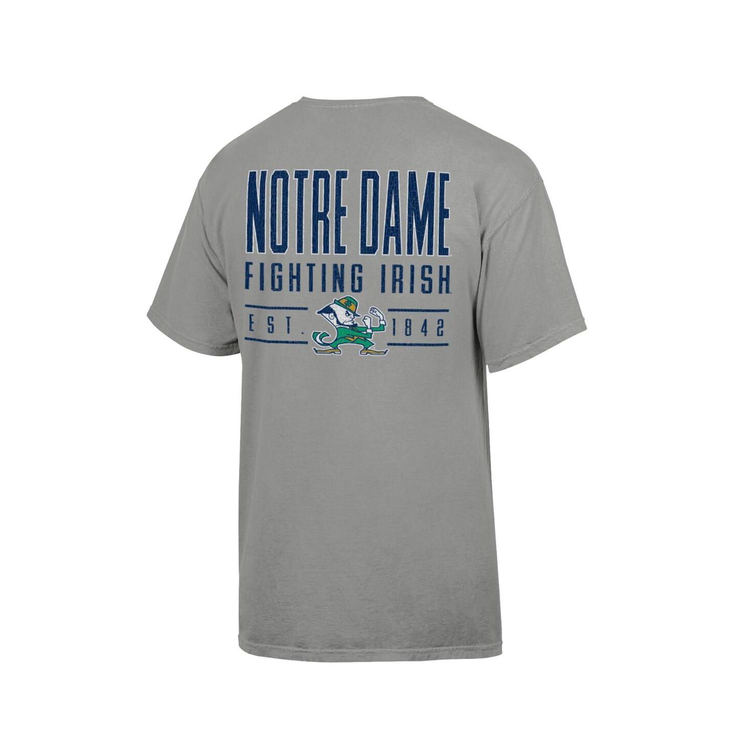 Мужская футболка Comfortwash Gray Notre Dame Fighting Irish Big Name — фото 3