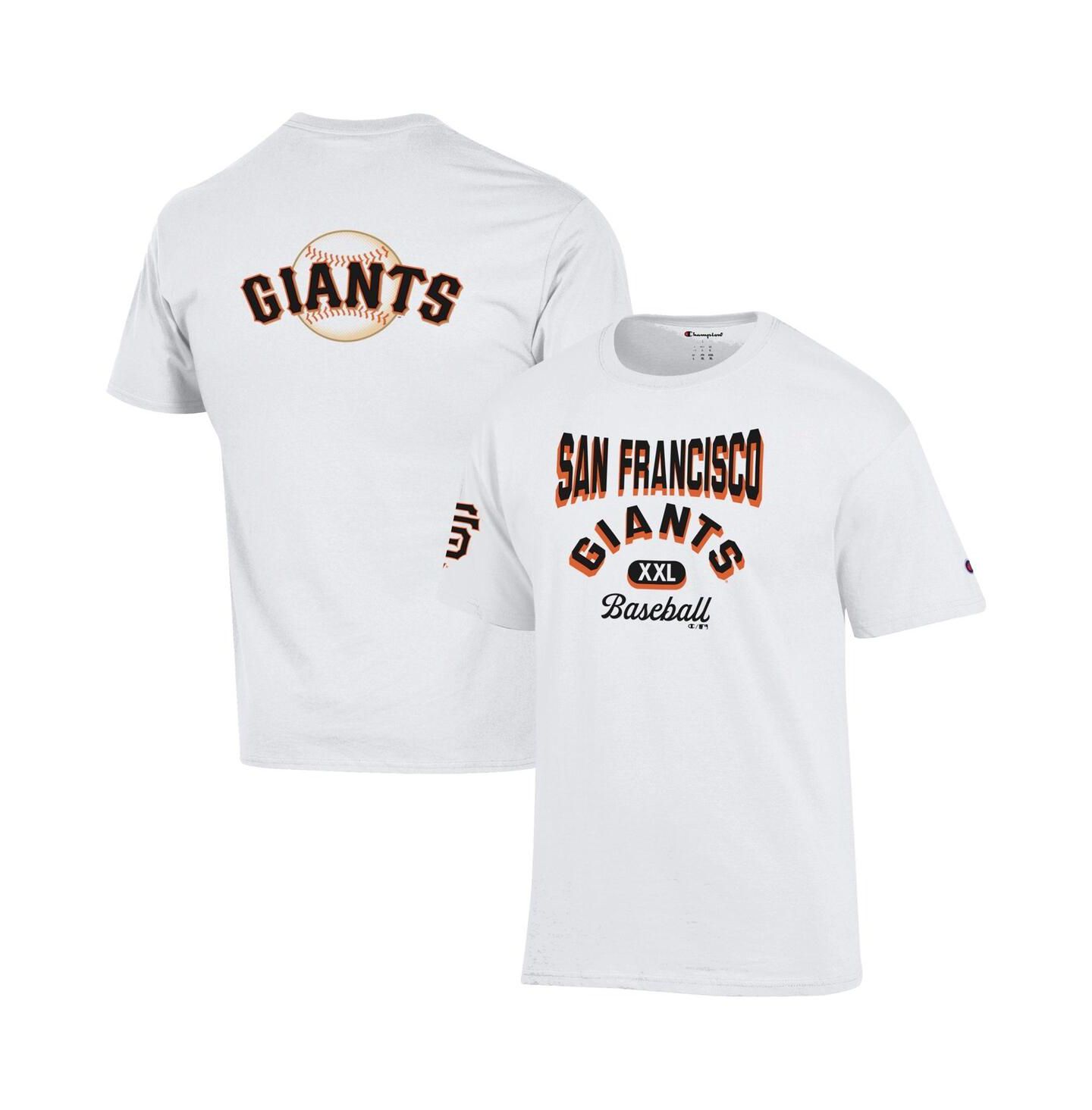 Мужская футболка Champion White San Francisco Giants 3-Hit Jersey — фото 1