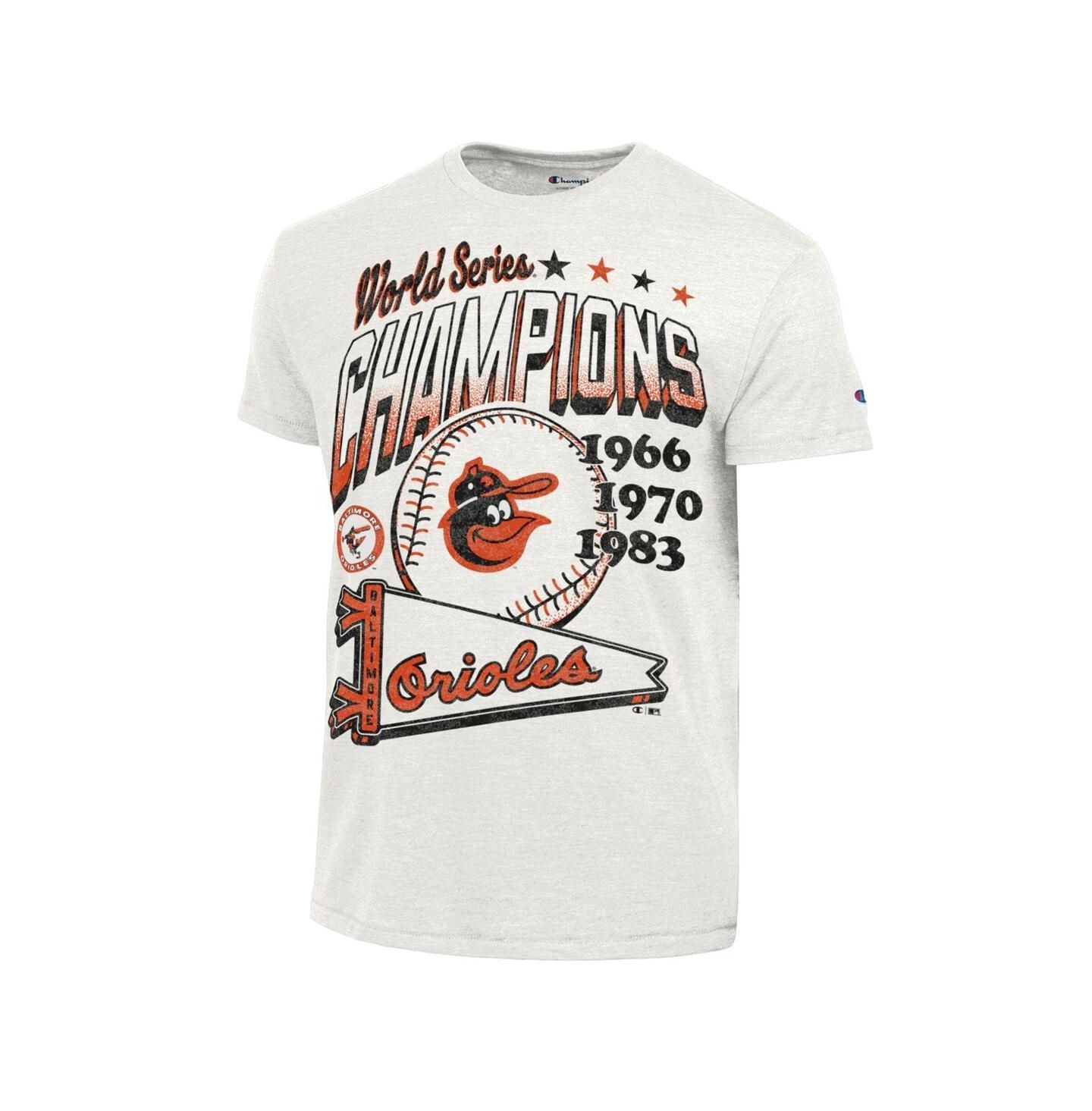 Мужская футболка Champion White Baltimore Orioles Winning Tradition Cooperstown Tri-Blend — фото 2