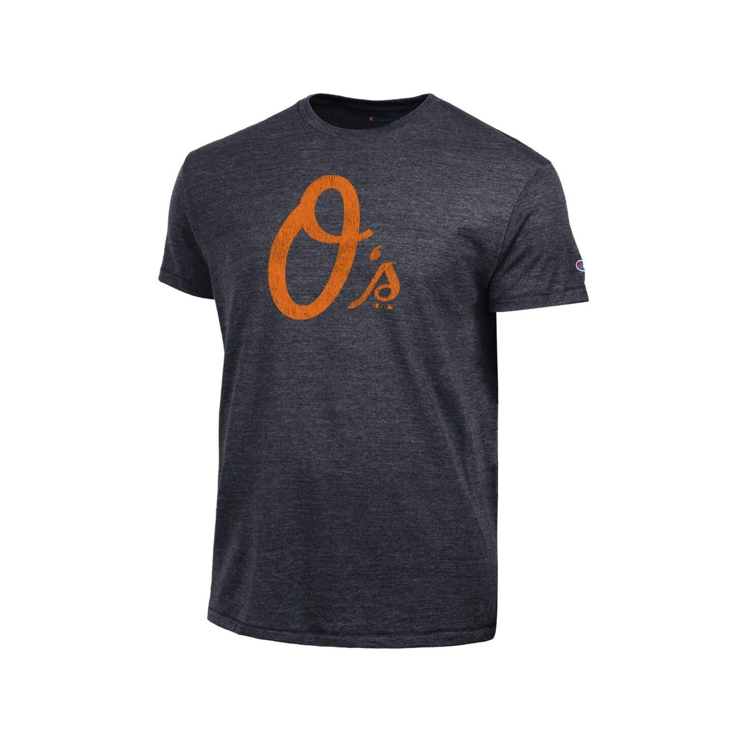 Мужская футболка Champion Black Baltimore Orioles Tri-Blend — фото 2