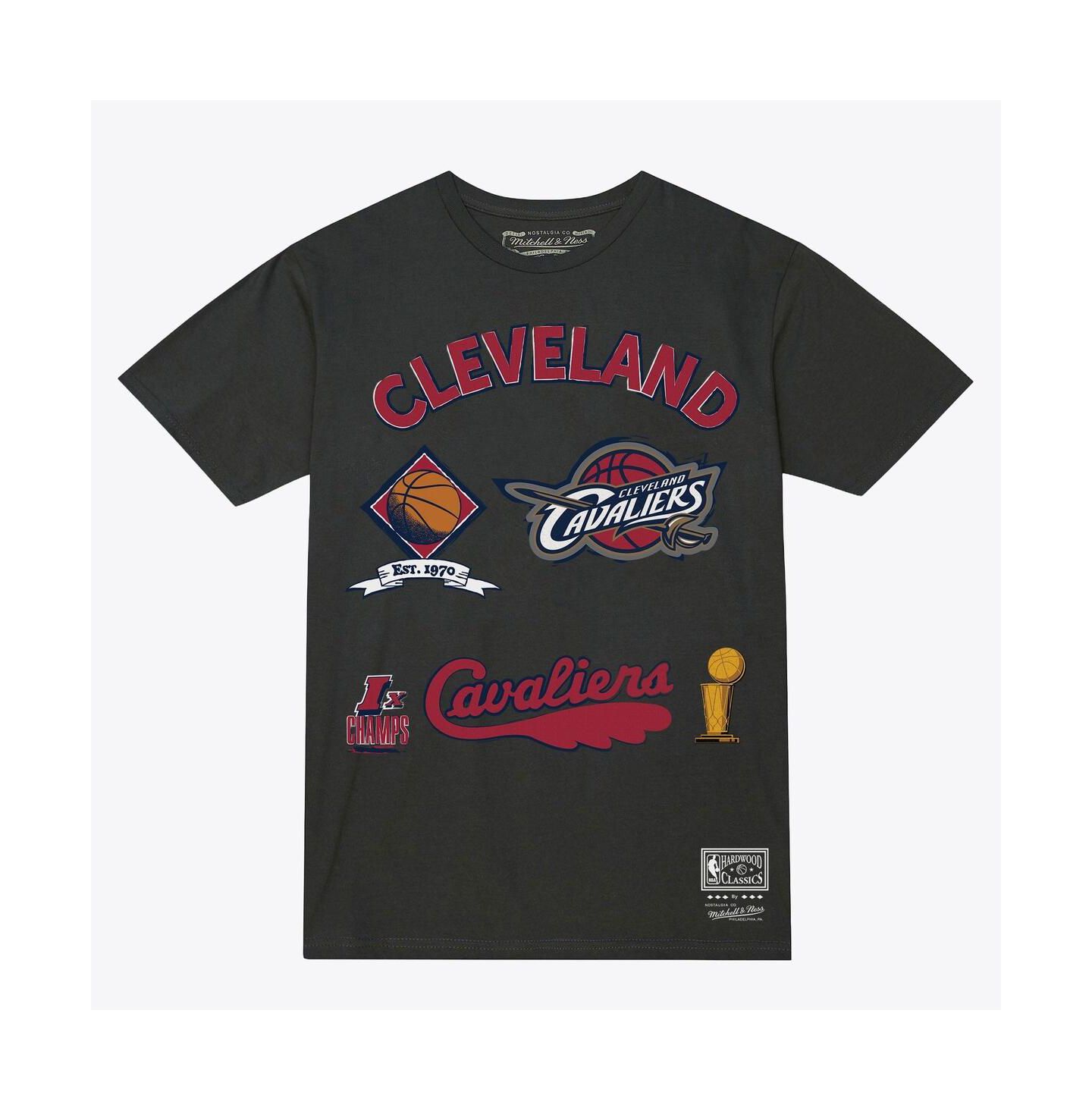 Мужская футболка Mitchell & Ness Charcoal Cleveland Cavaliers Hardwood Classics Legacy Defined — фото 2