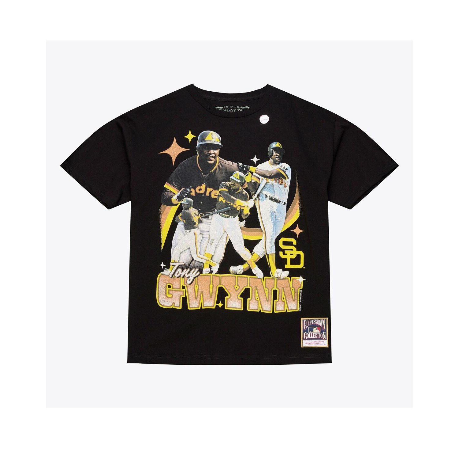 Men's Tony Gwynn Black San Diego Padres Legendary Collage Player T-Shirt