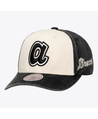 Men's and Women's Cream/Black Atlanta Braves Snow Block Pro Crown Snapback Hat