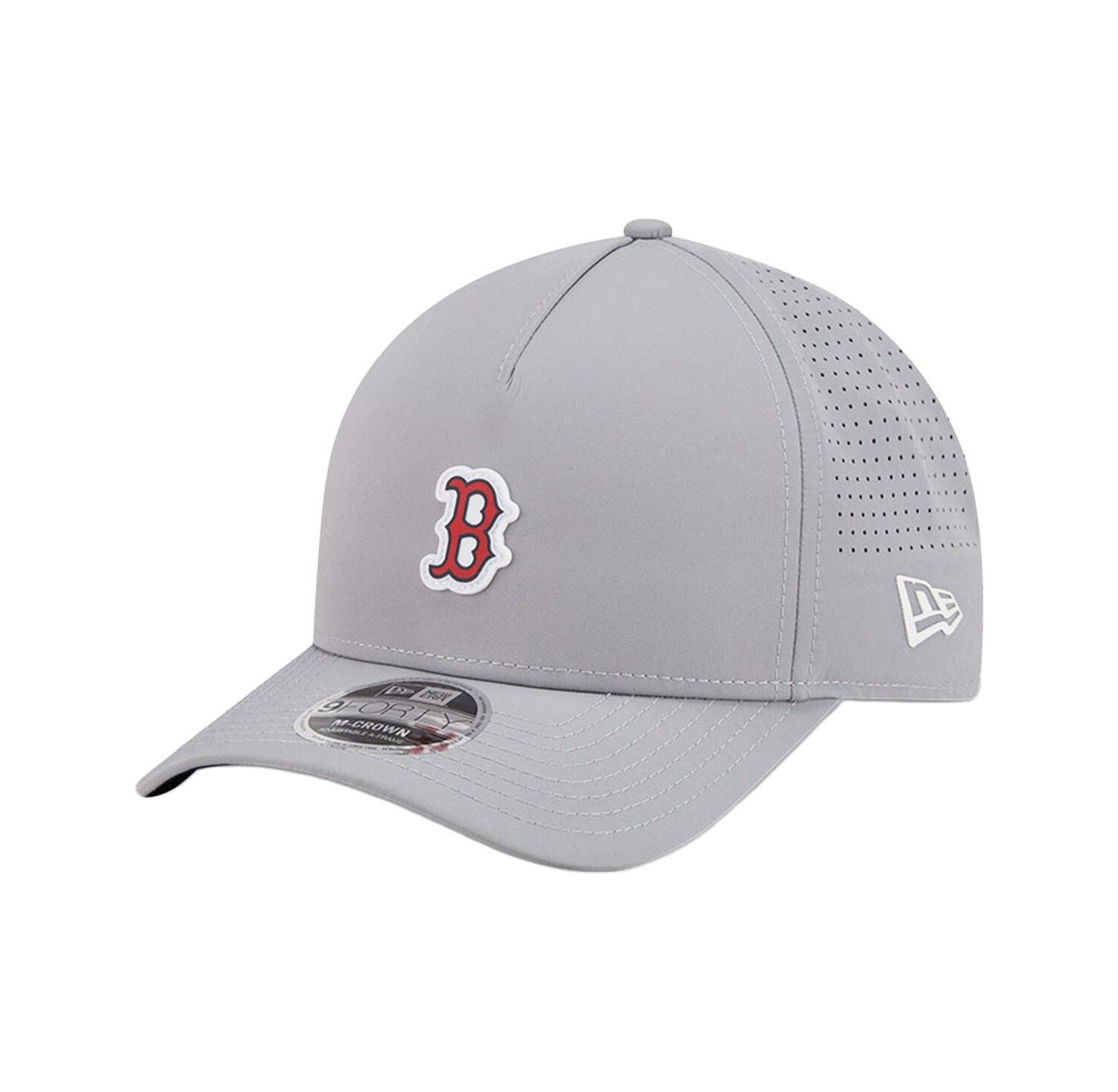 Men's Gray Boston Red Sox Micro Logo 9FORTY M-Crown A-Frame Adjustable Hat