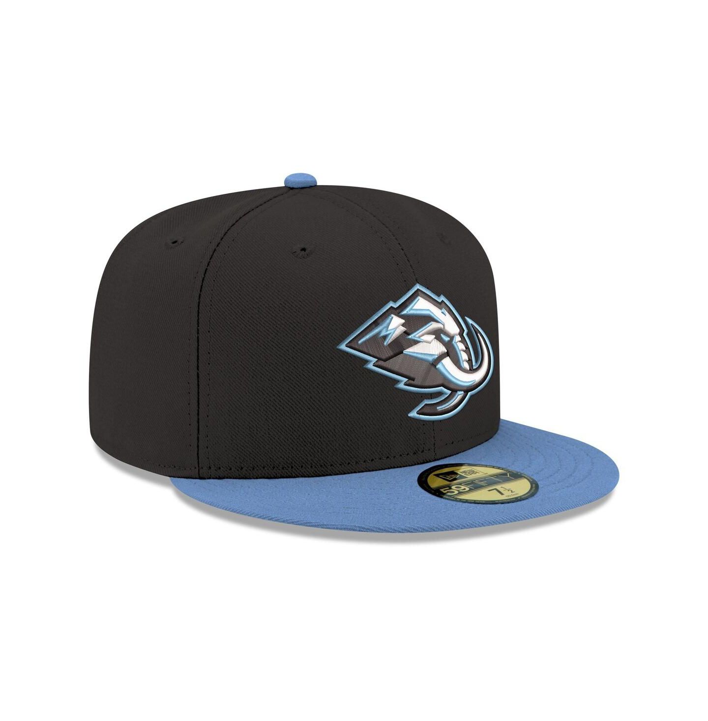 Мужская кепка New Era Black Utah Mammoth Core Logo Two-Tone 59FIFTY Fitted Hat — фото 3