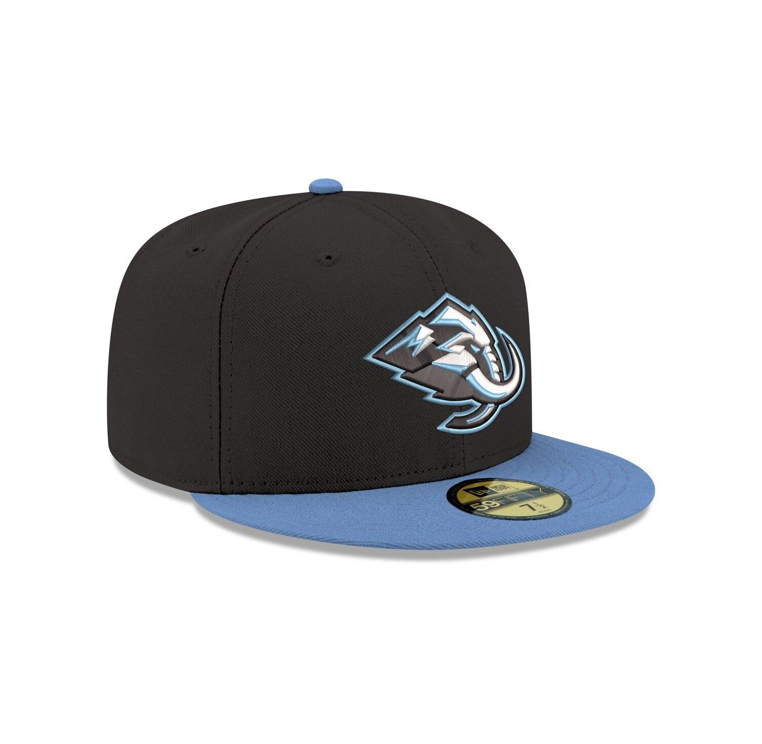 Men's Black Utah Mammoth Core Logo Two-Tone 59FIFTY Fitted Hat