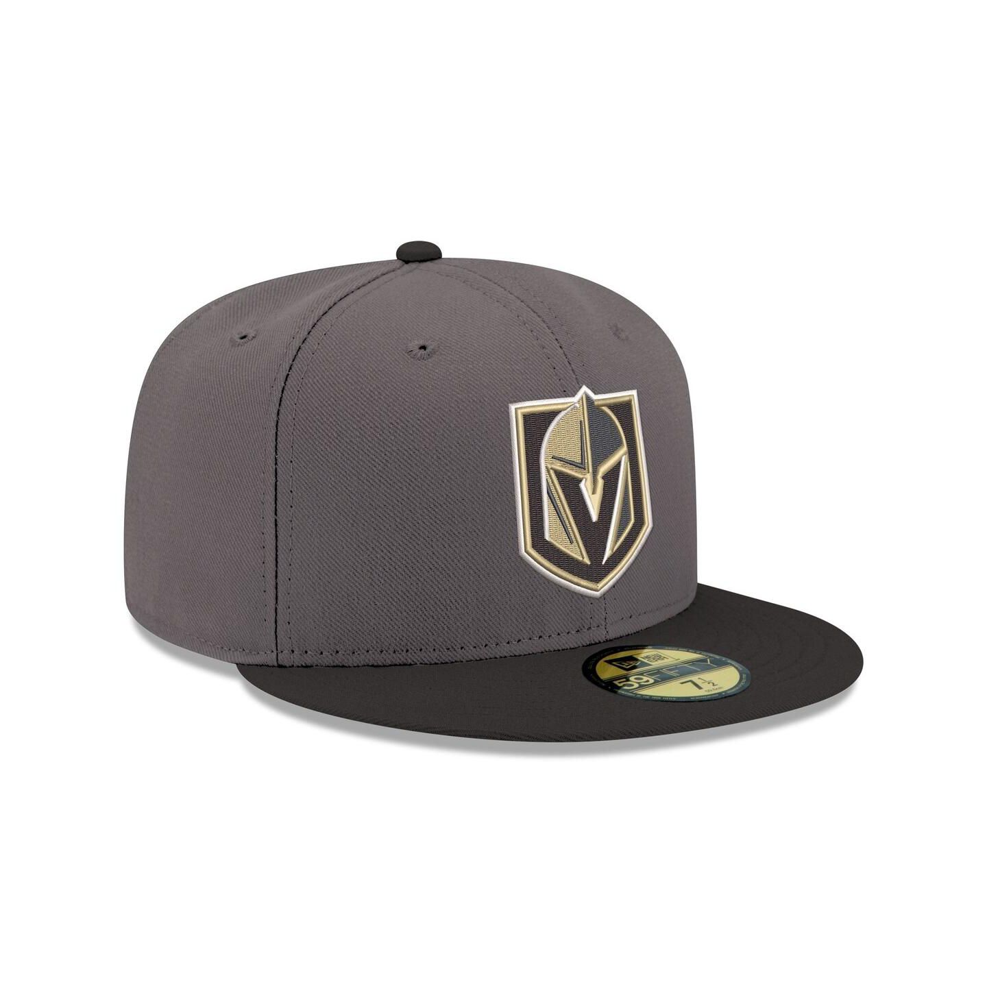 Мужская кепка New Era Gray Vegas Golden Knights Core Logo Two-Tone 59FIFTY Fitted Hat — фото 3